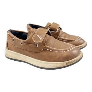 Nautica Boys Casual Slip on Brown Loafers Shoes size 10 Toddler